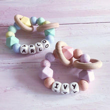 Load image into Gallery viewer, Personalised Silicone Teething Ring - Hopes, Dreams & Jellybeans