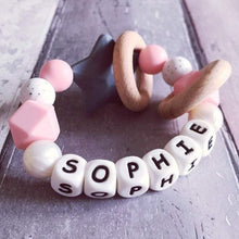 Load image into Gallery viewer, Personalised Silicone Star Teether - Hopes, Dreams & Jellybeans