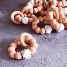 Load image into Gallery viewer, Newborn Mini Teether - Soft Peach - Hopes, Dreams & Jellybeans