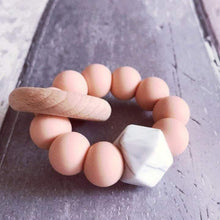 Load image into Gallery viewer, Newborn Mini Teether - Soft Peach - Hopes, Dreams & Jellybeans