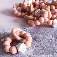 Load image into Gallery viewer, Newborn Mini Teether - Soft Peach - Hopes, Dreams & Jellybeans