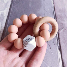 Load image into Gallery viewer, Newborn Mini Teether - Soft Peach - Hopes, Dreams & Jellybeans