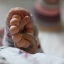 Load image into Gallery viewer, Newborn Mini Teether - Soft Peach - Hopes, Dreams & Jellybeans