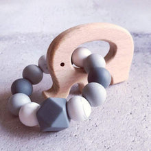 Load image into Gallery viewer, Elephant Mini Teething Ring - Grey - Hopes, Dreams & Jellybeans