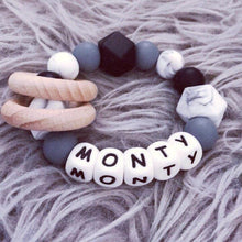 Load image into Gallery viewer, Personalised Silicone Teething Ring - Hopes, Dreams & Jellybeans