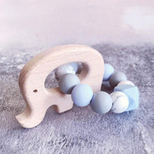 Load image into Gallery viewer, Elephant Mini Teething Ring - Baby blue - Hopes, Dreams & Jellybeans