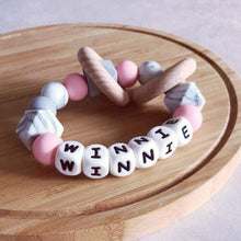 Load image into Gallery viewer, Dummy Clip and Teether Set - Pink/Grey - Hopes, Dreams & Jellybeans