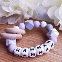 Load image into Gallery viewer, Personalised Silicone Teething Ring - Hopes, Dreams & Jellybeans