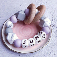 Load image into Gallery viewer, Personalised Silicone Teething Ring - Hopes, Dreams & Jellybeans