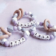 Load image into Gallery viewer, Personalised Silicone Teething Ring - Hopes, Dreams & Jellybeans