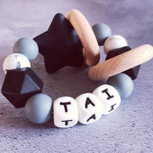 Load image into Gallery viewer, Dummy Clip and Teether Set - Black/Grey - Hopes, Dreams & Jellybeans