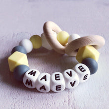 Load image into Gallery viewer, Personalised Silicone Teething Ring - Hopes, Dreams & Jellybeans