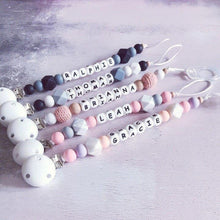 Load image into Gallery viewer, Dummy Clip and Teether Set - Pink/Grey - Hopes, Dreams & Jellybeans