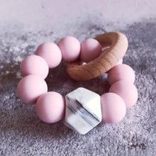 Load image into Gallery viewer, Dummy Clip and Teether Set - Pink/Grey - Hopes, Dreams & Jellybeans