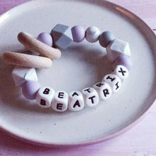 Load image into Gallery viewer, Personalised Silicone Teething Ring - Hopes, Dreams & Jellybeans