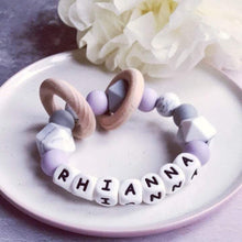 Load image into Gallery viewer, Personalised Silicone Teething Ring - Hopes, Dreams & Jellybeans