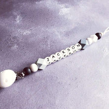 Load image into Gallery viewer, Dummy Clip and Teether Set - Black/Grey - Hopes, Dreams & Jellybeans