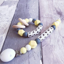 Load image into Gallery viewer, Dummy Clip and Teether Set - Hopes, Dreams & Jellybeans