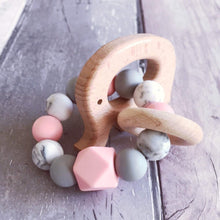Load image into Gallery viewer, Elephant Mini Teething Ring - Pink - Hopes, Dreams & Jellybeans