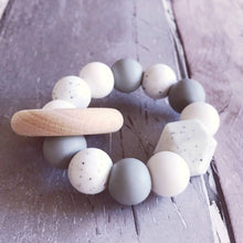 Load image into Gallery viewer, Newborn Mini Teether - Gritty/Soft Grey - Hopes, Dreams & Jellybeans