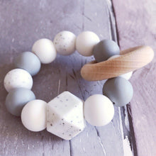 Load image into Gallery viewer, Newborn Mini Teether - Gritty/Soft Grey - Hopes, Dreams & Jellybeans
