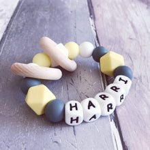 Load image into Gallery viewer, Personalised Silicone Teething Ring - Hopes, Dreams & Jellybeans