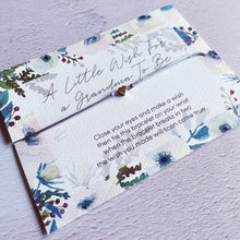 Load image into Gallery viewer, Wish for Grandma, Baby Reveal, Pregnancy wish bracelet, Grandma to be wish bracelet, baby shower gift, nana gift, grandparent announcement