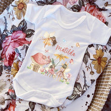 Load image into Gallery viewer, Baby Announcement Vest, New baby girl gift, Girl Coming Home Gift, Baby Shower Gift, Personalised Baby Vest, Baby Arrival Gift, Fairy Outfit