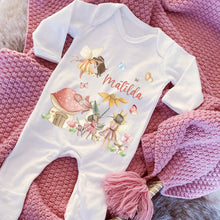 Load image into Gallery viewer, Personalised Fairy Gift for Baby, Fairy Baby Vest Name, Personalised Girls Fairy Outfit for Baby, Fairy Babyshower Gift, Fairy Sleepsuit