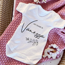 Load image into Gallery viewer, Baby Boy Coming Home Outfit, Newborn Boy Coming Home outfit, Personalized coming home outfit, Personalised Baby Announcement, Baby Name Gift