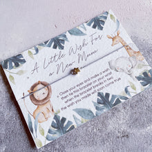 Load image into Gallery viewer, Safari Wish bracelet, Mum to Be wish bracelet, New Mum, Mummy To Be, baby shower gift, pregnancy gift, new baby gift, new mum jungle