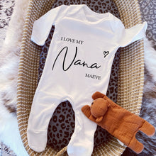 Load image into Gallery viewer, I Love My Nana Baby Vest, Personalised Nana Bodysuit, Babygrow, Newborn Pregnancy Announcement, Going to be a Nana, Nanny Announcement Gift