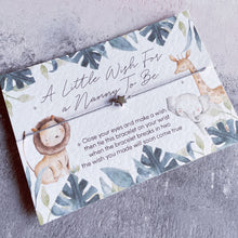 Load image into Gallery viewer, Nanny to Be Gift, New Baby Reveal, Pregnancy Announcement, Expecting a Baby, Safari Wish Bracelet Nana, New Nan Gift, Nana Bracelet