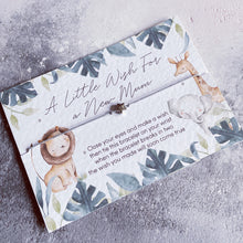 Load image into Gallery viewer, Safari Wish bracelet, Mum to Be wish bracelet, New Mum, Mummy To Be, baby shower gift, pregnancy gift, new baby gift, new mum jungle