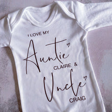 Load image into Gallery viewer, I Love My Auntie Baby Vest, Personalised Babygrow, Aunty Babygrow, Newborn Pregnancy Announcement Gift, Going to be an Auntie, Auntie Gift