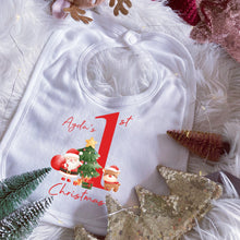 Load image into Gallery viewer, First Christmas Baby Grow, First Christmas Baby Sleepsuit, Baby's First Christmas Outfit, Christmas Babygrow, Christmas Baby Outfit Boy Girl