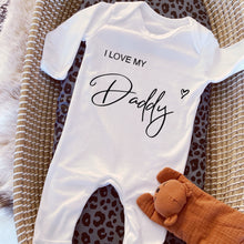 Load image into Gallery viewer, I Love My Daddy Baby Vest, Personalised Daddy Bodysuit, Babygrow, Newborn Pregnancy Announcement, Going to be a Dad, Daddy Announcement Gift