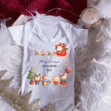 Load image into Gallery viewer, My first Christmas baby vest, Christmas babygrow, Christmas sleepsuit, Personalised baby vest, My 1st Christmas Outfit, Baby Xmas Pyjamas
