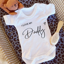 Load image into Gallery viewer, I Love My Mummy Baby Vest, Personalised Mummy Bodysuit, Babygrow, Newborn Pregnancy Announcement, Going to be a Mum, Mummy Announcement Gift