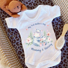 Load image into Gallery viewer, 1st Mother’s day gift, first mother’s day babygrow, first mother’s day baby vest, our first mother’s day, mother’s day vest, I love my Mummy