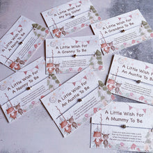 Load image into Gallery viewer, Nana To Be Card, Wish Bracelet Nanna to Be, New Nanny Card, Gift Card For Nan To Be, Pregnancy Reveal, Grandparent Announcement