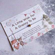 Load image into Gallery viewer, Nana To Be Card, Wish Bracelet Nanna to Be, New Nanny Card, Gift Card For Nan To Be, Pregnancy Reveal, Grandparent Announcement