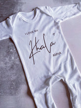 Load image into Gallery viewer, I Love My Auntie Baby Vest, Personalised Babygrow, Aunty Babygrow, Newborn Pregnancy Announcement Gift, Going to be a Khala , Khala Gift
