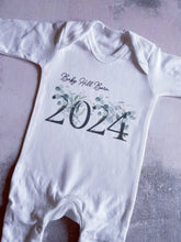 Load image into Gallery viewer, Baby Due 2024 Babygrow, Baby Coming 2023 Sleepsuit, baby girl hospital coming home outfit, Newborn Pregnancy Announcement Vest, New Mum Gift