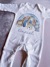 Load image into Gallery viewer, Pregnancy Announcement Vest, New baby boy gift, unisex Coming Home Gift, Elephant Baby Shower Gift, Personalised Safari Baby Vest, Lion