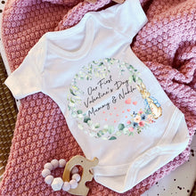 Load image into Gallery viewer, First Valentines Day, My 1st Valentines Sleepsuit, Babies First Valentines Day, Valentines Baby Gift, Babies First Valentine, Babygrow Mummy