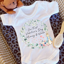 Load image into Gallery viewer, First Valentines Day, My 1st Valentines Sleepsuit, Babies First Valentines Day, Valentines Baby Gift, Babies First Valentine, Babygrow Mummy