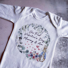 Load image into Gallery viewer, First Valentines Day, My 1st Valentines Sleepsuit, Babies First Valentines Day, Valentines Baby Gift, Babies First Valentine, Babygrow Mummy