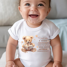 Load image into Gallery viewer, Say you love me, Kiss me goodnight, Reading Book Gift, Cute Teddy, Baby Arrival Newborn Pregnancy Announcement Gift, Going to be an Auntie