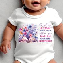 Load image into Gallery viewer, Say you love me, Kiss me goodnight, Reading Book Gift, Cute Teddy, Baby Arrival Newborn Pregnancy Announcement Gift, Fairytale Baby Girl